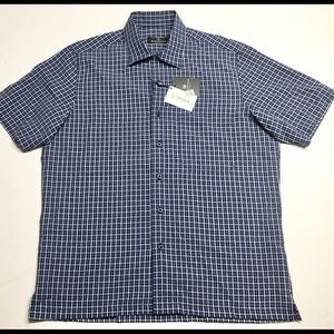Bugatchi Navy Plaid NWT S